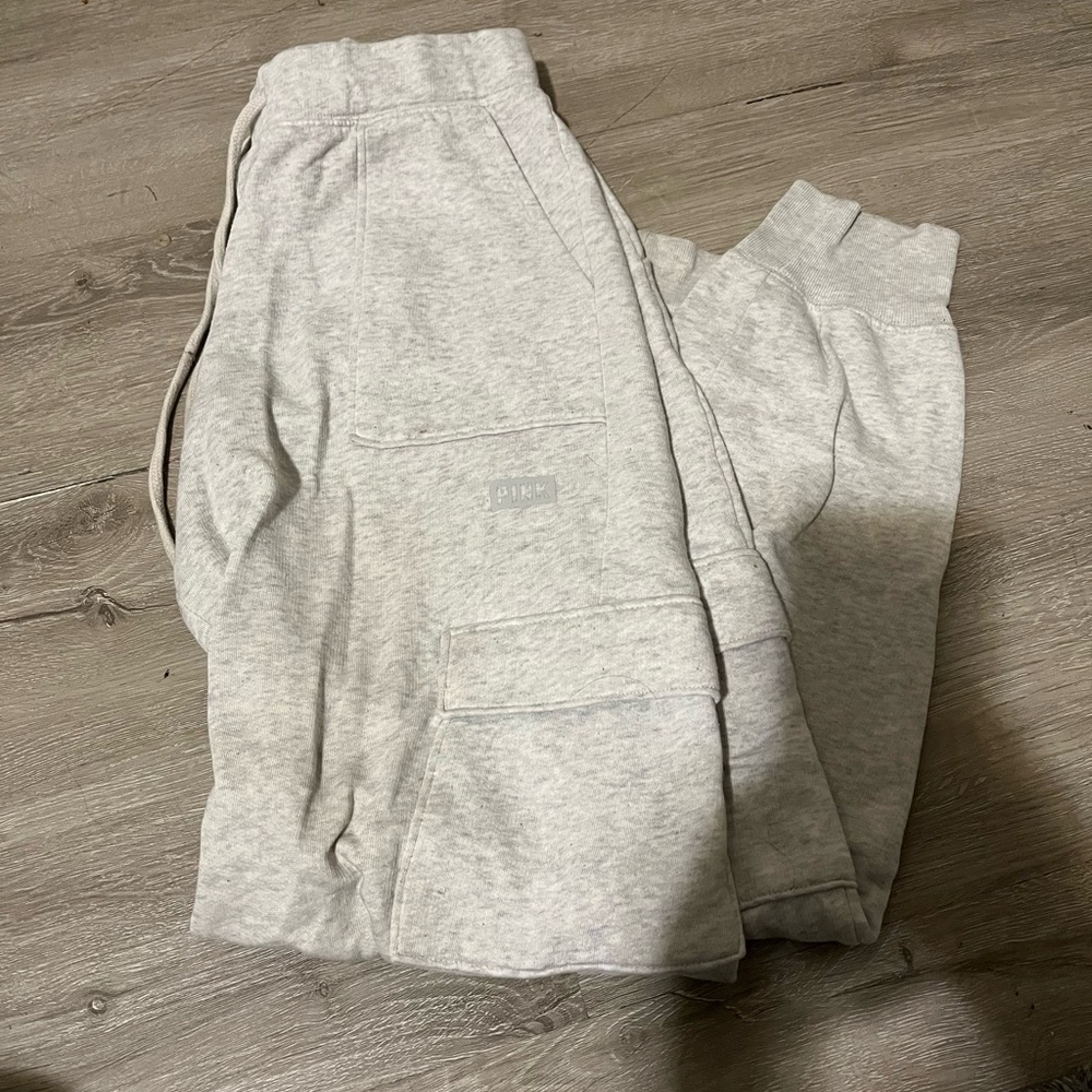 Pink Victoria’s Secret white extra small sweatpants